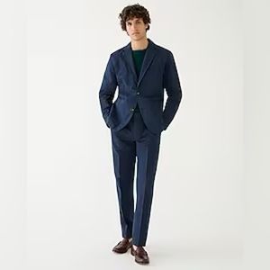 J Crew Men’s Garment-dyed chino full suit COAL GREY — Jacket 42 & Pants 33